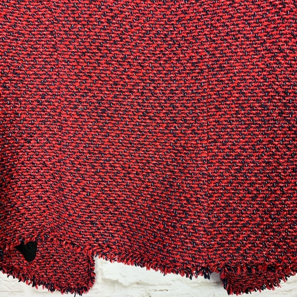 Monteau Tweed Studded Fringe Open Front Blazer S - Picture 4 of 7